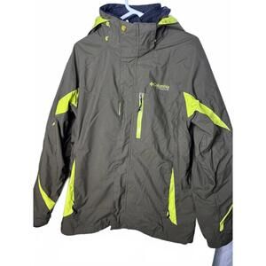 Columbia Men's XL Tall NWOT 3 in 1 Olive and yellow Omni tech Titanium